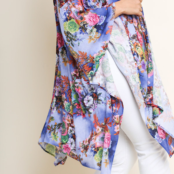 Umgee PLUS Blue Kimono - Picture 3 of 5